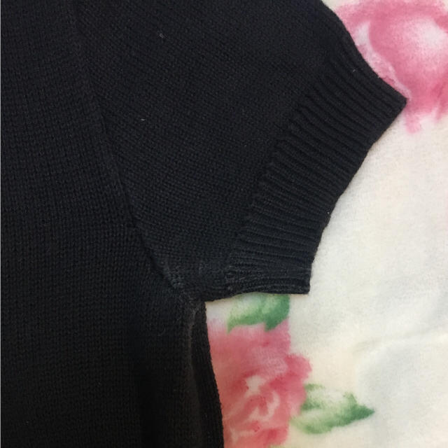 JaneMarple(ジェーンマープル)の♡ジェーンマープル♡ 黒半袖ニット レディースのトップス(ニット/セーター)の商品写真