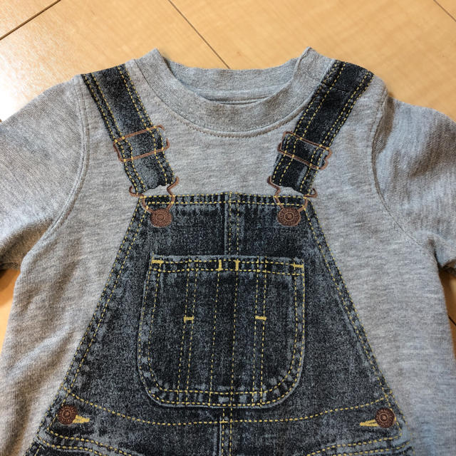 Levi's(リーバイス)の美品 リーバイス だまし絵 オール ロンパース キッズ/ベビー/マタニティのベビー服(~85cm)(カバーオール)の商品写真