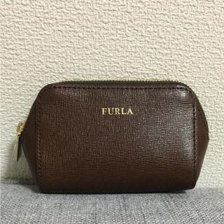 フルラ(Furla)の【新品】フルラ ブラウンミニポーチ(ポーチ)