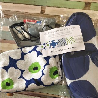 マリメッコ(marimekko)のマリメッコ フィンエアー ビジネスクラスアメニティポーチ＆スリッパ(旅行用品)