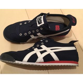 オニツカタイガー(Onitsuka Tiger)のオニツカタイガー/紐なしスリッポン/ダークネイビー/23.5cm(スニーカー)