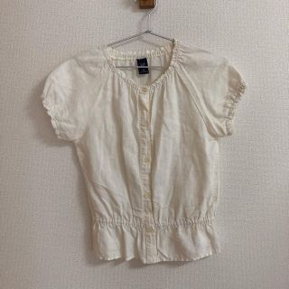 ギャップキッズ(GAP Kids)のGAP 半袖ブラウス オフホワイト(Tシャツ/カットソー)