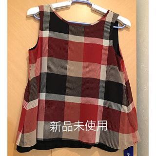 バーバリーブルーレーベル(BURBERRY BLUE LABEL)の【新品】ブルーレーベル クレストブリッジ  ノースリーブ(カットソー(半袖/袖なし))