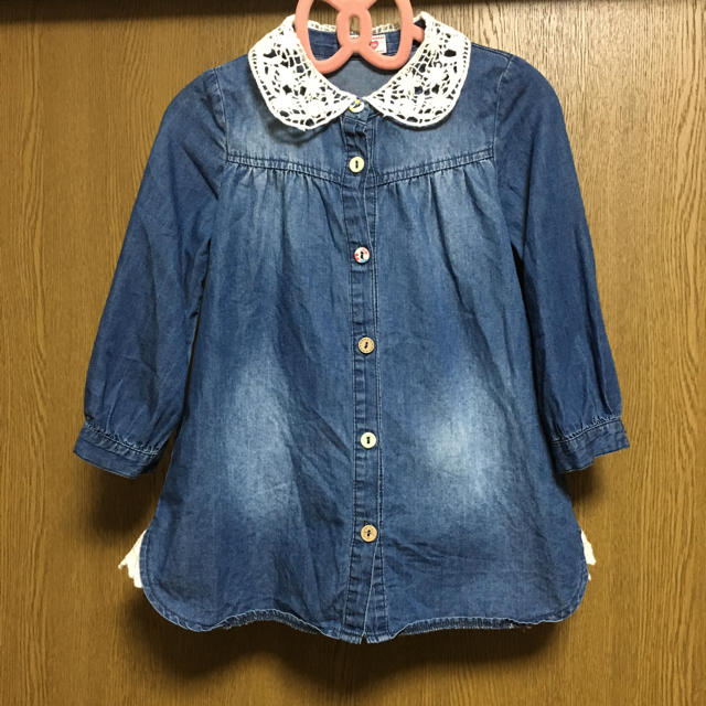 最終‼️‼️100センチ  デニムワンピース キッズ/ベビー/マタニティのキッズ服女の子用(90cm~)(ワンピース)の商品写真