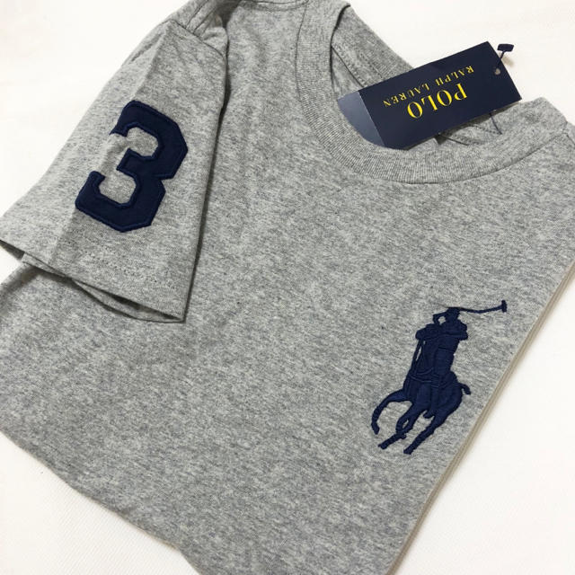 POLO RALPH LAUREN(ポロラルフローレン)の新品 ラルフローレン 2018年新作 ビッグポニーTシャツ 4T/110 グレー キッズ/ベビー/マタニティのキッズ服男の子用(90cm~)(Tシャツ/カットソー)の商品写真