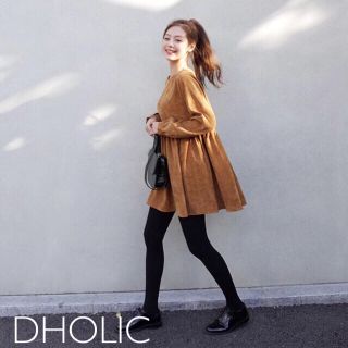 ディーホリック(dholic)のDHOLIC コーデュロイフレアミニワンピ(ミニワンピース)