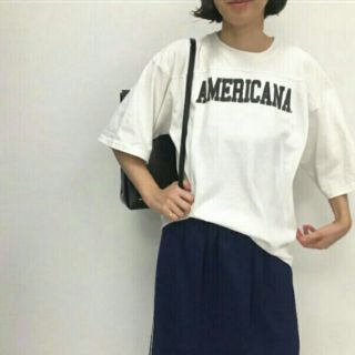 アメリカーナ(AMERICANA)の今期完売新品タグ付き アメリカーナTシャツ ホワイト(Tシャツ(半袖/袖なし))