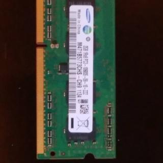 サムスン(SAMSUNG)の中古メモリ　PC3-10600(DDR3-1333) ２GB(PCパーツ)
