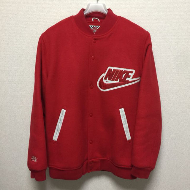 高価値 nike supreme Supreme sb red jordan XL jacket スタジャン 