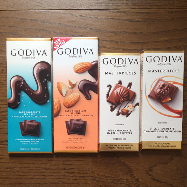 日本未発売 ゴディバgodiva 板チョコ４種類セットの通販 By Morimori0481 S Shop ラクマ