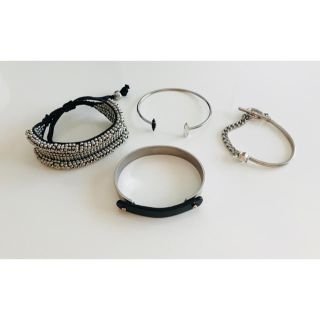 エイソス(asos)のASOA購入 ブレスレット 4点セット シルバー(ブレスレット/バングル)