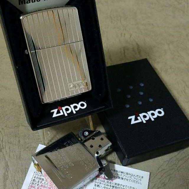 ZIPPO(ジッポー)の新品❤16F'ZIPPOプラチナ張り❤エンジンターン❤送料無料❤ メンズのファッション小物(タバコグッズ)の商品写真