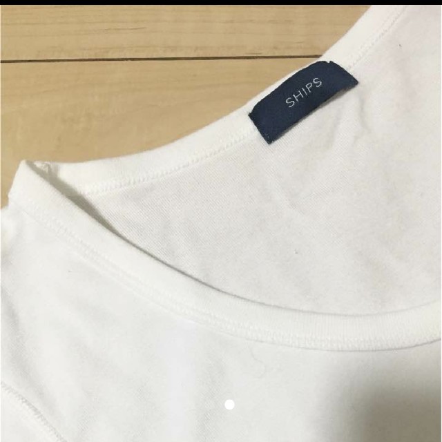 SHIPS for women(シップスフォーウィメン)のSHIPS for women ホワイトUネック Tシャツ レディースのトップス(Tシャツ(半袖/袖なし))の商品写真