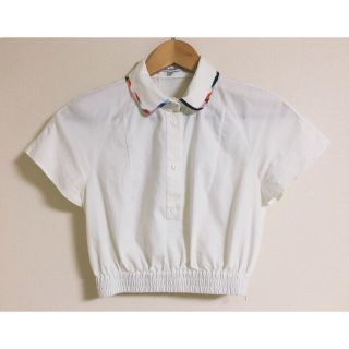 カルヴェン(CARVEN)の美品 Carven カルヴェン ショート ミニ シャツ モード(シャツ/ブラウス(半袖/袖なし))