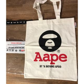 アベイシングエイプ(A BATHING APE)の新品 非売品 エイプ APE バッグ ノベルティ レア エコバッグ ホワイト (エコバッグ)