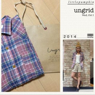 アングリッド(Ungrid)のリネンチェックシャツ(シャツ/ブラウス(長袖/七分))