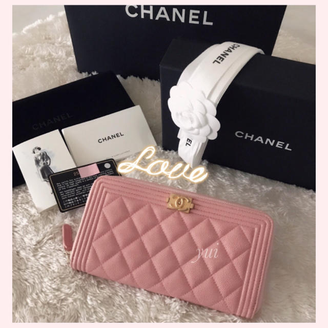 CHANEL(シャネル)の新品 完売品❤︎シャネル ボーイ キャビアスキン ラウンドファスナー長財布  レディースのファッション小物(財布)の商品写真