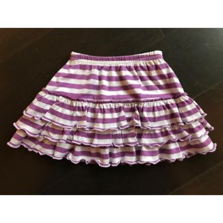 プチバトー(PETIT BATEAU)のプチバトー フリルスカート ボーダー 3ans/94cm(スカート)