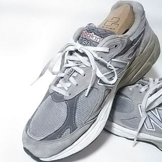 ニューバランス(New Balance)の定3万USA製限定!ニューバランス990大人のスニーカー希少灰銀13001600(スニーカー)