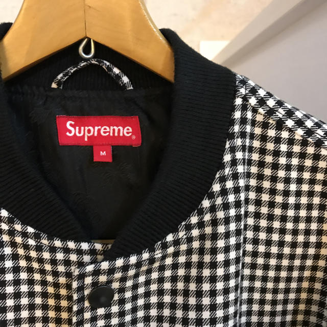 supreme ギンガムチェック スタジャン ブルゾン シュプリーム | www