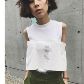 アメリヴィンテージ(Ameri VINTAGE)のAmeri VINTAGE 新品 BIB LAYERED N.S TOP(カットソー(半袖/袖なし))