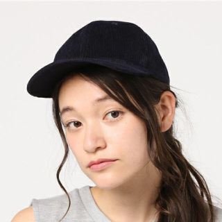 スナイデル(SNIDEL)のdeicy デイシー コーデュロイキャップ ネイビー 試着のみ(キャップ)