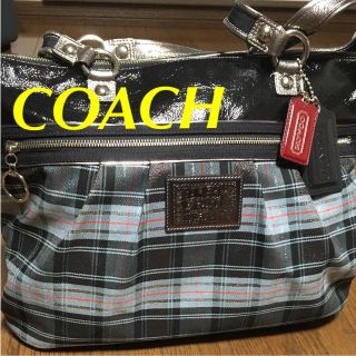 コーチ(COACH)のCOACH バック カバン POPPY NY購入 チェック(ハンドバッグ)