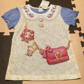 バンダイ(BANDAI)のサイズ110【新品】HUGっと！プリキュア♡半袖シャツ ブルー(Tシャツ/カットソー)