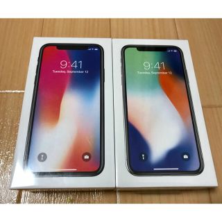 アップル(Apple)のmishin様専用★新品未開封！SIMロック解除済 iPhone X 64GB(スマートフォン本体)