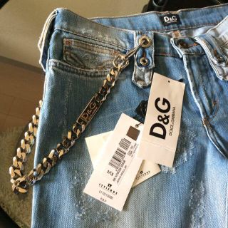 ドルチェアンドガッバーナ(DOLCE&GABBANA)のD&G チェーン付きデニム 25(デニム/ジーンズ)