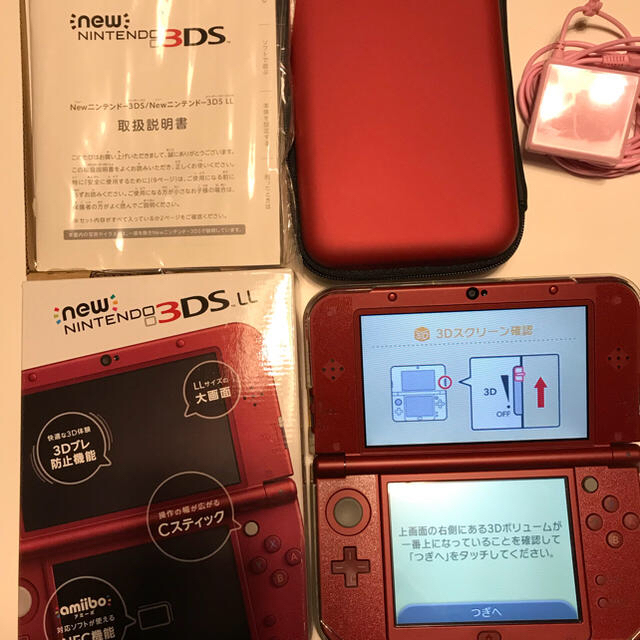 エンタメ/ホビーお値下げ ニンテンドー new 3DS LL メタリックレッド ケース付き