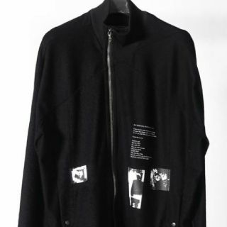 ユリウス(JULIUS)の定価5.2万 17SS JULIUS ユリウス プリント ジャージ 黒 サイズ1(ライダースジャケット)