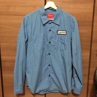 シュプリーム(Supreme)のSUPREME 14SS ストライプ ワークシャツ  shirt Sサイズ(シャツ)