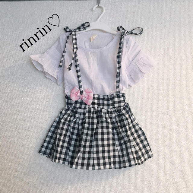 ギンガム  チェック ワンピース ♡ サイズ 120 キッズ/ベビー/マタニティのキッズ服女の子用(90cm~)(ワンピース)の商品写真