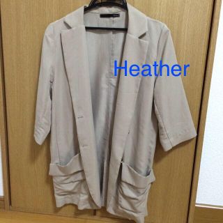 ヘザー(heather)の美品 Heather ベージュジャケット(テーラードジャケット)