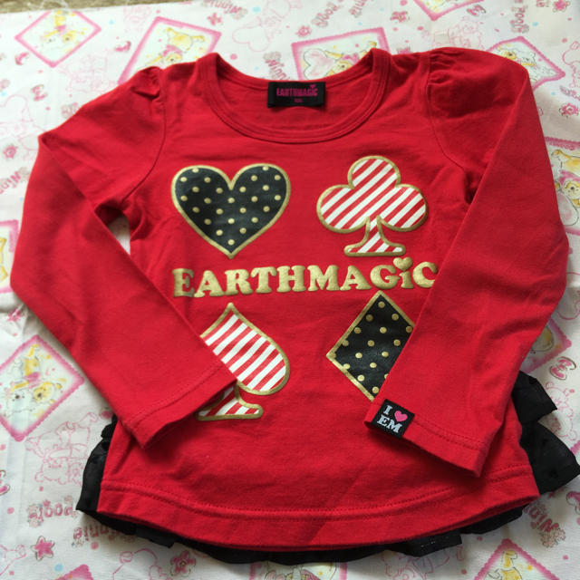 EARTHMAGIC(アースマジック)のアースマジック  長袖 100 キッズ/ベビー/マタニティのキッズ服女の子用(90cm~)(Tシャツ/カットソー)の商品写真