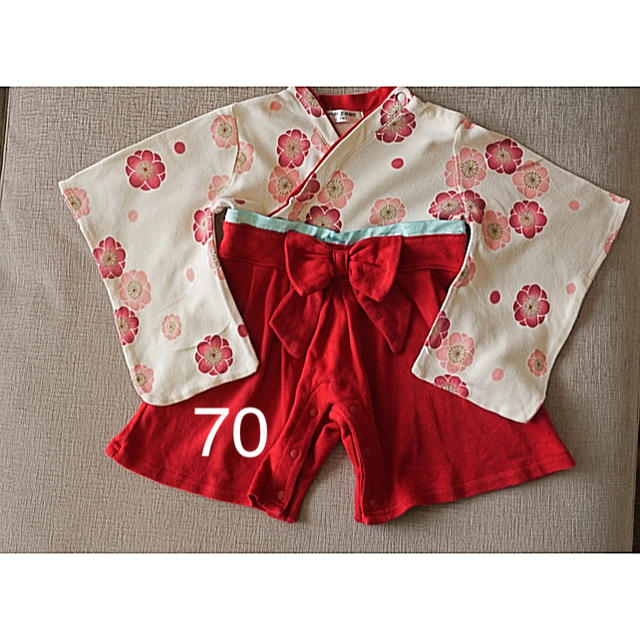 ベルメゾン(ベルメゾン)の袴ロンパース  70 ベビー キッズ/ベビー/マタニティのベビー服(~85cm)(ロンパース)の商品写真