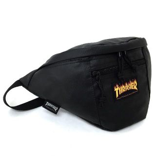 スラッシャー(THRASHER)の【THRASHER】ウエストバッグ［BLACK×FLAME LOGO］(ウエストポーチ)