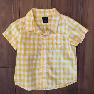 ベビーギャップ(babyGAP)のイエロー半袖シャツ(シャツ/カットソー)