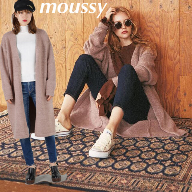 moussy(マウジー)の春人気moussyニットガウン レディースのトップス(カーディガン)の商品写真