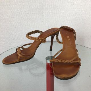 セリーヌ(celine)の【中古】CELINE  無地 茶色 サンダル 24.5★9cm(サンダル)