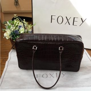 フォクシー(FOXEY)のフォクシー♡マディソンバック♡クロコ型押し♡ハロッズ ルネ エムズグレイシィ(ハンドバッグ)