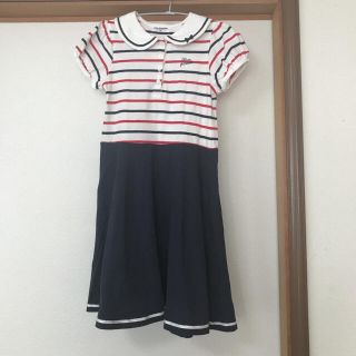 ポンポネット(pom ponette)のpom ponette ボーダーワンピース 140cm(ワンピース)