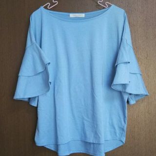 ショコラフィネローブ(chocol raffine robe)のchocol raffineフリル袖カットソー❤(カットソー(半袖/袖なし))