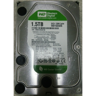 Western Digital 3.5インチHDD SATA 1.5TB 中古品(PC周辺機器)