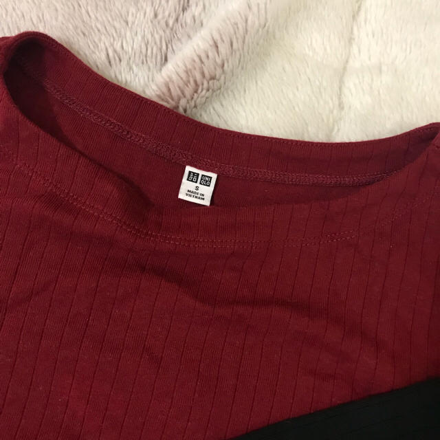 UNIQLO(ユニクロ)のUNIQLO リブボートネック HN BTQ様専用 レディースのトップス(カットソー(長袖/七分))の商品写真