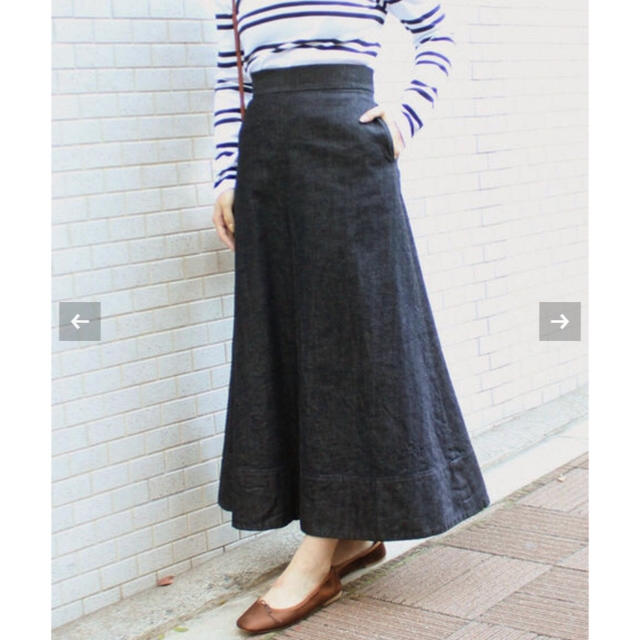 IENA(イエナ)のkuro様専用新品VERMEILparIENAイエナデニムスカート今期 レディースのスカート(ロングスカート)の商品写真