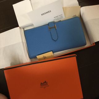 エルメス(Hermes)のYURIさまご専用。値下げ希少三つ折り長財布♡ブルーパラダイス(長財布)