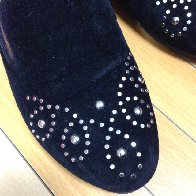 黒スリッポン レディースの靴/シューズ(ハイヒール/パンプス)の商品写真
