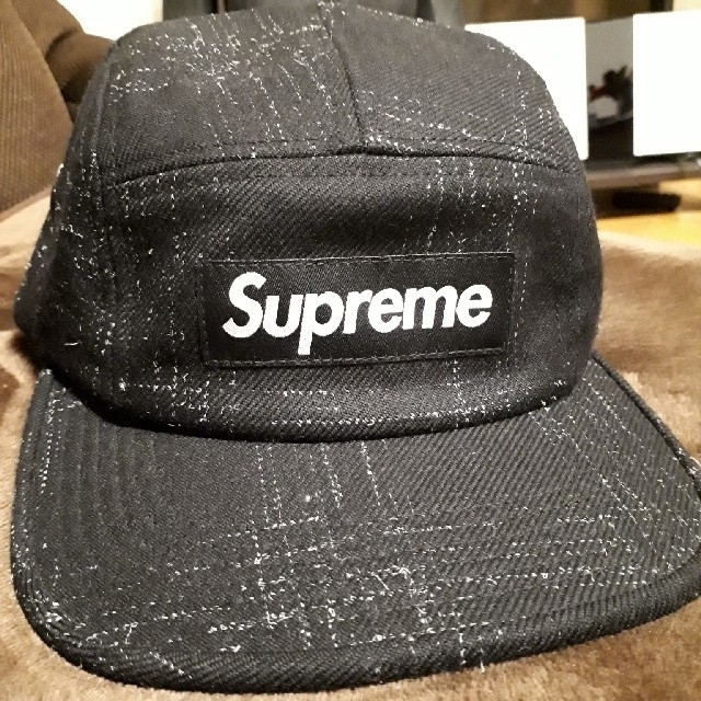 Supreme Broken Tweed Camp Cap